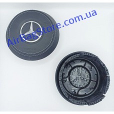 Mersedes кожа, белая строчка